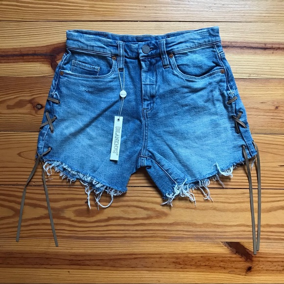 Blank NYC Retro High Waist Denim Shorts, NWT, 25 - Picture 3 of 13